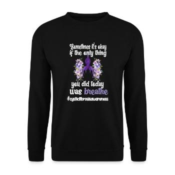 La mucoviscidose combattant la mucoviscidose - Sweat-shirt Unisexe - noir - Devant - Alina (178cm) & Michal (187cm)