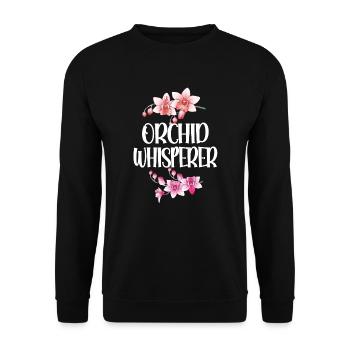 Orchid Whisperer Orchid Lover Plant Maman - Sweat-shirt Unisexe - noir - Devant - Alina (178cm) & Michal (187cm)