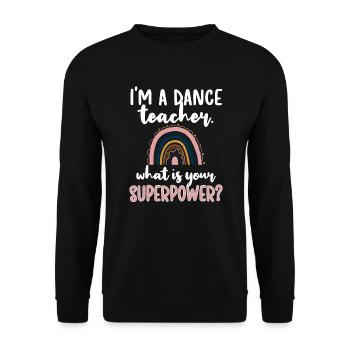 Tanzlehrer Anerkennung Tanzlehrerin Tanzunterricht - Unisex Pullover - Schwarz - Vorne - Alina (178cm) & Michal (187cm)