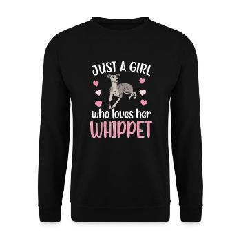 Whippet fille Whippet amant Whippet maman - Sweat-shirt Unisexe - noir - Devant - Alina (178cm) & Michal (187cm)