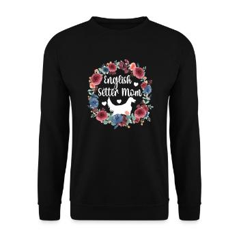 English Setter Mama English Propriétaire de chien - Sweat-shirt Unisexe - noir - Devant - Alina (178cm) & Michal (187cm)