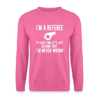 Schiedsrichter Papa Referee Unparteiischer Schiri - Unisex Pullover - Pink - Vorne