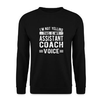 Assistant Coach Lustig Assistant Coach Assistant Coach - Unisex Sweatshirt - black - Front - Alina (178cm) & Michal (187cm)