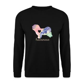 Havanese lover dog owner Havanese Mama - Unisex Sweatshirt - black - Front - Alina (178cm) & Michal (187cm)