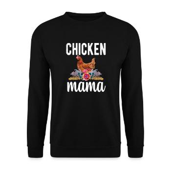 Chicken Mom Chicken Farmer Chicken Owner Chicken - Unisex Sweatshirt - black - Front - Alina (178cm) & Michal (187cm)
