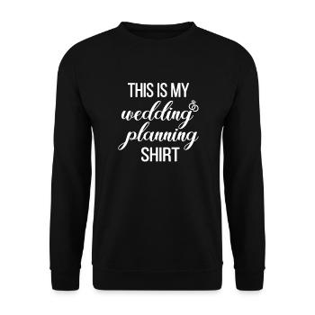 Hochzeitsplaner Heiratsplaner Ehe Wedding Planner - Unisex Pullover - Schwarz - Vorne - Alina (178cm) & Michal (187cm)