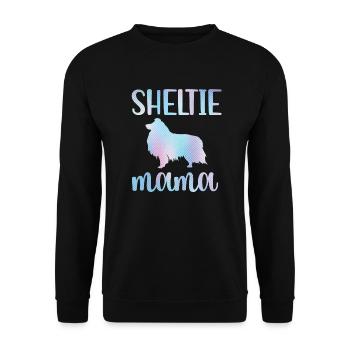 Sheltie Mama Shetland Sheepdog Dog Owner - Unisex Sweatshirt - black - Front - Alina (178cm) & Michal (187cm)