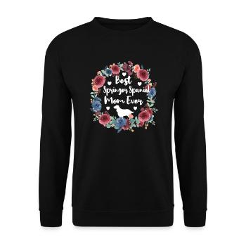 Deutsch Springer Spaniel Mama Dog Owner - Unisex Sweatshirt - black - Front - Alina (178cm) & Michal (187cm)