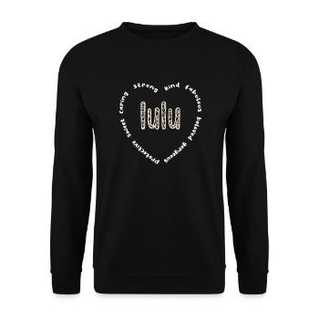 Lulu grand-mère fête des Mères Cadeau Lulu Grand-Mère Mignon - Sweat-shirt Unisexe - noir - Devant - Alina (178cm) & Michal (187cm)