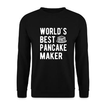 Best Pancake Baker Pancake Pancakes - Unisex Sweatshirt - black - Front - Alina (178cm) & Michal (187cm)