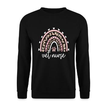 Veterinary Nurse Tierarzthelfer Veterinärassistent - Unisex Pullover - Schwarz - Vorne - Alina (178cm) & Michal (187cm)