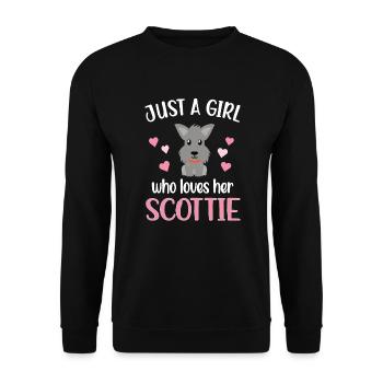 Scottie Girl Scottish Terrier Dog Lover - Unisex Sweatshirt - black - Front - Alina (178cm) & Michal (187cm)