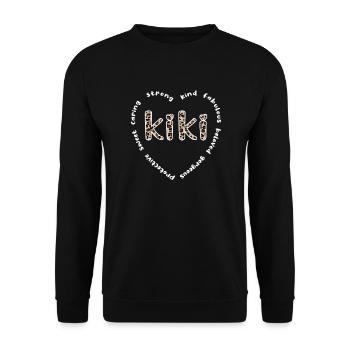 Kiki Grand-mère Cadeau de fête des mères Kiki Grand-mère Sweet - Sweat-shirt Unisexe - noir - Devant - Alina (178cm) & Michal (187cm)