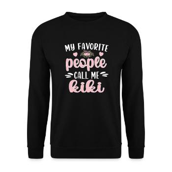 Kiki Grandma Appreciation Mother's Day Kiki Grandmother - Unisex Sweatshirt - black - Front - Alina (178cm) & Michal (187cm)