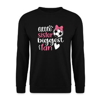 Proud Football Sister Of Football Player Brother - Unisex Sweatshirt - black - Front - Alina (178cm) & Michal (187cm)