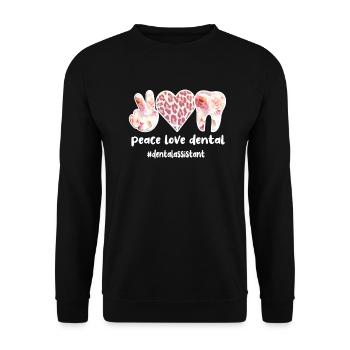 Dental Assistant Dental Assistant Dentist - Unisex Sweatshirt - black - Front - Alina (178cm) & Michal (187cm)
