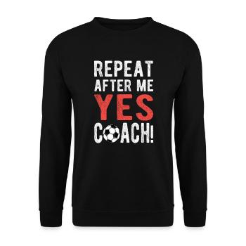 Proud Football Coach Football Coach Football Team - Unisex Sweatshirt - black - Front - Alina (178cm) & Michal (187cm)