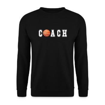 Best Basketball Coach Basketball Coach Gift - Unisex Sweatshirt - black - Front - Alina (178cm) & Michal (187cm)