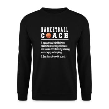 Best Basketball Coach Basketball Coach Gift - Unisex Sweatshirt - black - Front - Alina (178cm) & Michal (187cm)