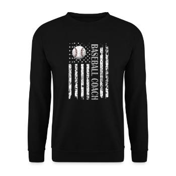 Meilleur cadeau d’entraîneur de baseball - Sweat-shirt Unisexe - noir - Devant - Alina (178cm) & Michal (187cm)