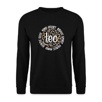 Leo Zodiac Sign Horoscope Zodiac Sign Leo - Unisex Sweatshirt - black - Front - Alina (178cm) & Michal (187cm)