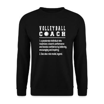 Best Volleyball Coach Volleyball Coach Gift - Unisex Sweatshirt - black - Front - Alina (178cm) & Michal (187cm)
