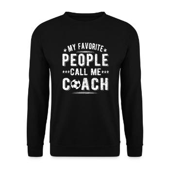 Football Coach Football Coach Of Football Team - Unisex Sweatshirt - black - Front - Alina (178cm) & Michal (187cm)