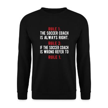 Football Coach Football Coach Of Football Team - Unisex Sweatshirt - black - Front - Alina (178cm) & Michal (187cm)