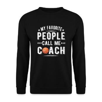 Basketball Coach Basketball Coach Basketball Club - Unisex Sweatshirt - black - Front - Alina (178cm) & Michal (187cm)
