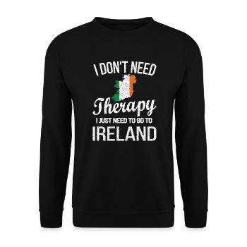 Irish Ireland Origin Irish flag Irish roots - Unisex Sweatshirt - black - Front - Alina (178cm) & Michal (187cm)