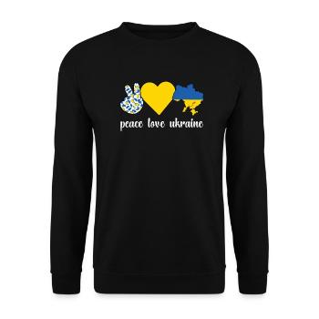 Ukrainiens Ukraine Drapeau Racines ukrainiennes - Sweat-shirt Unisexe - noir - Devant - Alina (178cm) & Michal (187cm)