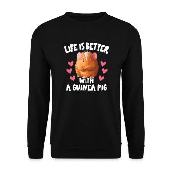 La vie est meilleure avec la mère cochonne - Sweat-shirt Unisexe - noir - Devant - Alina (178cm) & Michal (187cm)