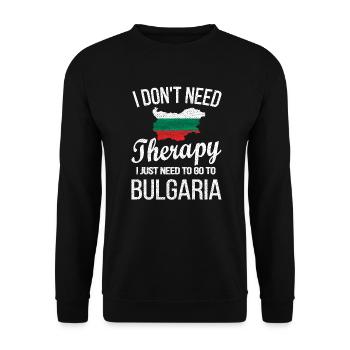 Bulgare Bulgarien Herkunft Bulgarische Flagge - Unisex Pullover - Schwarz - Vorne - Alina (178cm) & Michal (187cm)