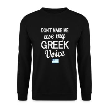 Greek Greece Flag Greek Roots - Unisex Sweatshirt - black - Front - Alina (178cm) & Michal (187cm)