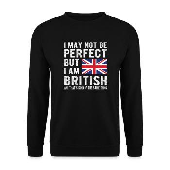British Great Britain Flag British origin - Unisex Sweatshirt - black - Front - Alina (178cm) & Michal (187cm)