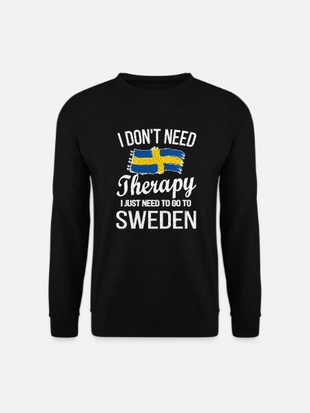 Schwede Schweden Herkunft Schwedische Flagge - Unisex Pullover - Schwarz