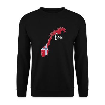 Norvège norvégienne Origine Drapeau norvégien - Sweat-shirt Unisexe - noir - Devant - Alina (178cm) & Michal (187cm)