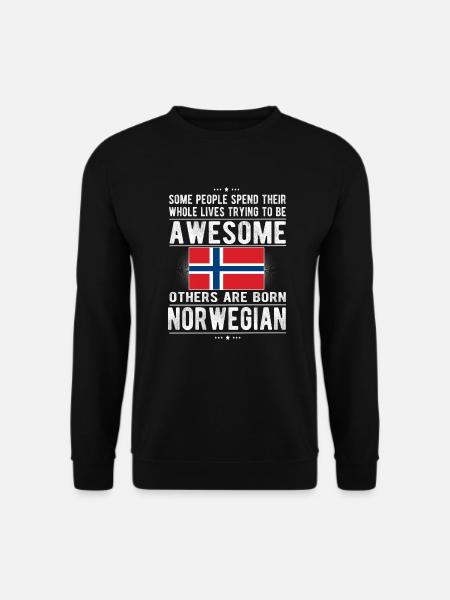 Norweger Norwegen Flagge Norwegische Herkunft - Unisex Pullover - Schwarz