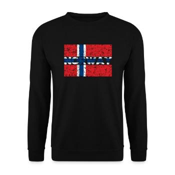 Norvège Norvégienne Drapeau Racines norvégiennes - Sweat-shirt Unisexe - noir - Devant - Alina (178cm) & Michal (187cm)