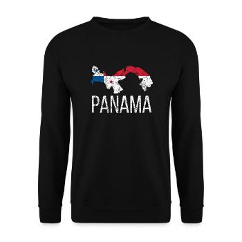 Panama Panama Origin Panamanian flag - Unisex Sweatshirt - black - Front - Alina (178cm) & Michal (187cm)