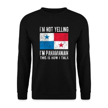 Panama Panama Origin Panamanian flag - Unisex Sweatshirt - black - Front - Alina (178cm) & Michal (187cm)
