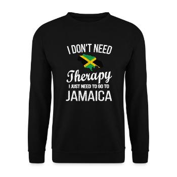 Proud Jamaican Jamaican Flag - Unisex Sweatshirt - black - Front - Alina (178cm) & Michal (187cm)