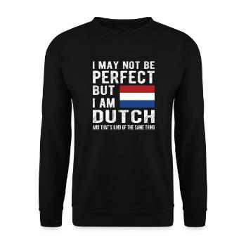 Néerlandais Pays-Bas Origine néerlandaise - Sweat-shirt Unisexe - noir - Devant - Alina (178cm) & Michal (187cm)
