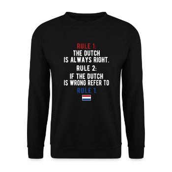 Pays-Bas néerlandais Racines néerlandaises - Sweat-shirt Unisexe - noir - Devant - Alina (178cm) & Michal (187cm)