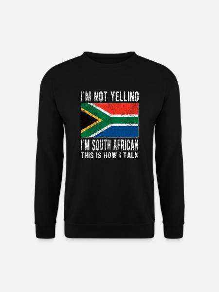 Südafrika Flagge Südafrikaner Südafrika Herkunft - Unisex Pullover - Schwarz