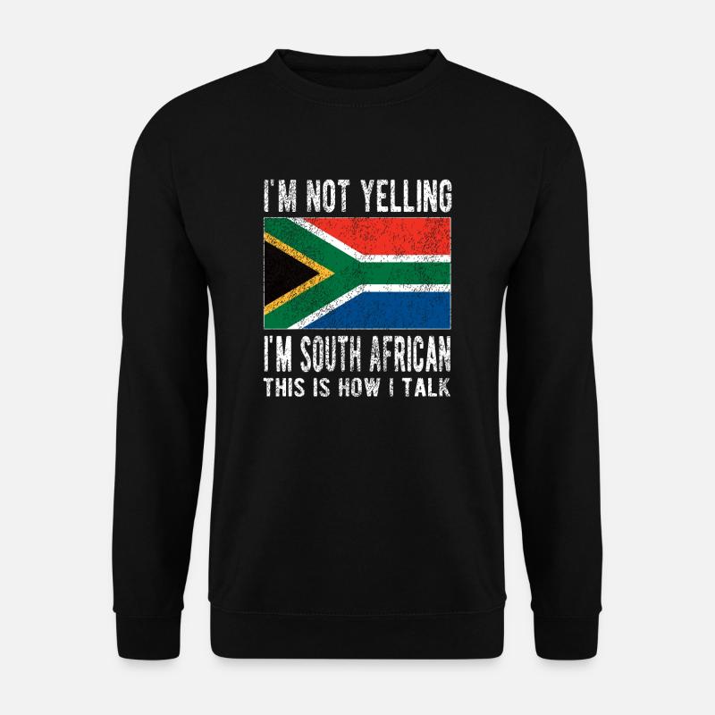 Südafrika Flagge Südafrikaner Südafrika Herkunft - Unisex Pullover - Schwarz