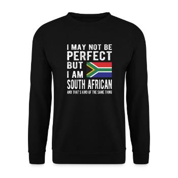 Afrique du Sud Origine Afrique du Sud Drapeau de l’Afrique du Sud - Sweat-shirt Unisexe - noir - Devant - Alina (178cm) & Michal (187cm)