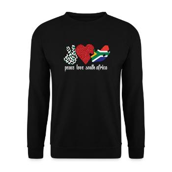 South Africa Flag South African South Africa Roots - Unisex Sweatshirt - black - Front - Alina (178cm) & Michal (187cm)
