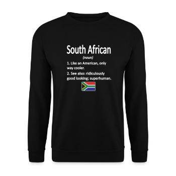 South Africa Flag South African South Africa Roots - Unisex Sweatshirt - black - Front - Alina (178cm) & Michal (187cm)