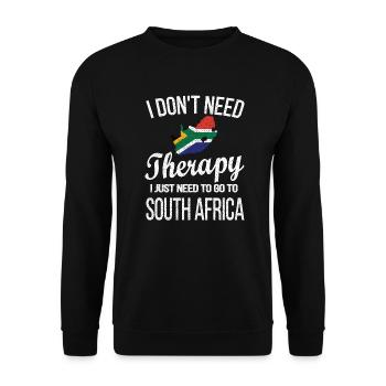 Afrique du Sud Drapeau Afrique du Sud Origine Afrique du Sud - Sweat-shirt Unisexe - noir - Devant - Alina (178cm) & Michal (187cm)